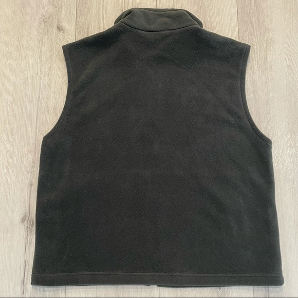 COLUMBIA Men’s Dark Green Fleece Sleeveless Vest - Picture 7 of 8
